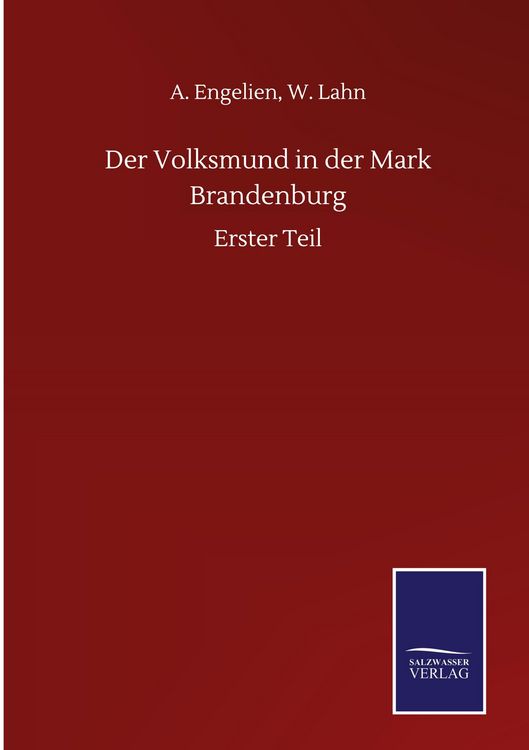 Produktbild: Der Volksmund in der Mark Brandenburg