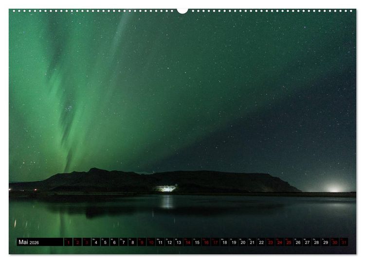 Produktbild: Aurora borealis - Magische Polarlichtn&auml;chte in Island und Norwegen (Wandkalender 2026 DIN A2 quer), CALVENDO Monatskalender