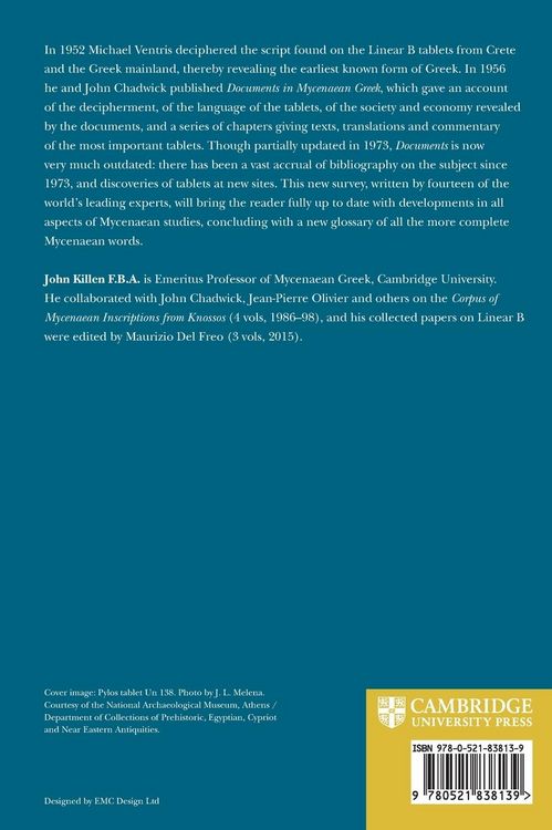 Produktbild: The New Documents in Mycenaean Greek: Volume 2, Selected Tablets and Endmatter