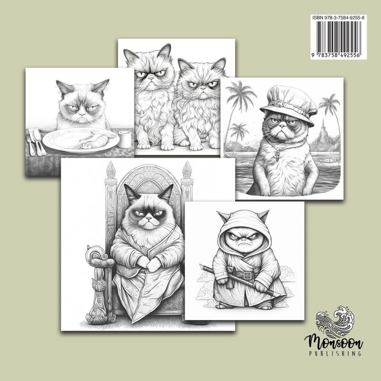 Produktbild: Garstige Katzen Malbuch f&uuml;r Erwachsene Graustufen