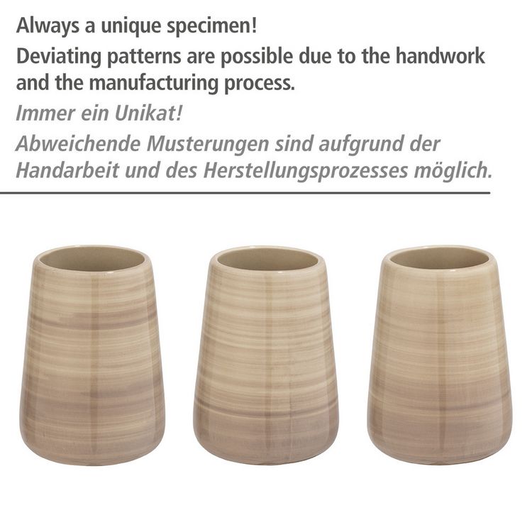 Produktbild: WC-Garnitur Mod. Pottery Sand Keramik, handbemalt