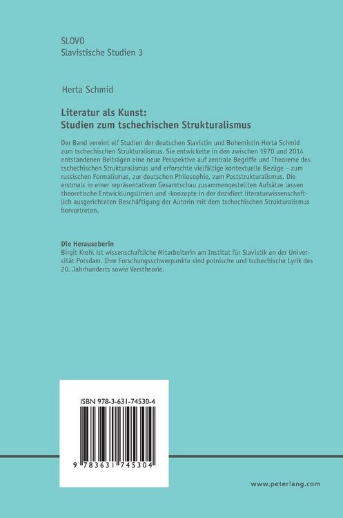 Produktbild: Literatur als Kunst: Studien zum Tschechischen Strukturalismus