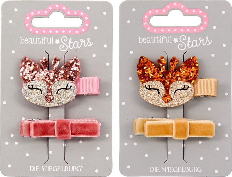 Produktbild: Haarclips Reh & Schleife - beautiful Stars, sort.