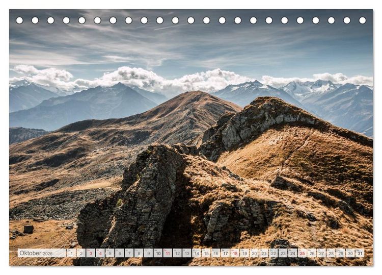 Produktbild: "Bergpixel" Faszination Bergwandern (Tischkalender 2026 DIN A5 quer), CALVENDO Monatskalender