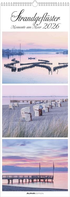 Bild vom Artikel Strandgeflüster - Momente am Meer 2026 - Streifenkalender XXL 25x69 cm - Bildkalender im Hochformat - Wandkalender - Wandplaner - Strandkalender - Deu vom Autor Alpha Edition