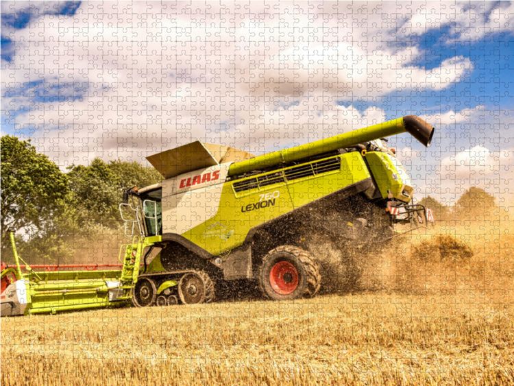 Produktbild: CALVENDO Puzzle Landwirtschaft - Giganten im Kornfeld 1000 Teile Lege-Gr&ouml;&szlig;e 64 x 48 cm Foto-Puzzle Bild von N N