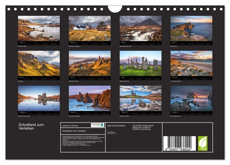 Produktbild: Schottland zum Verlieben (Wandkalender 2026 DIN A4 quer), CALVENDO Monatskalender