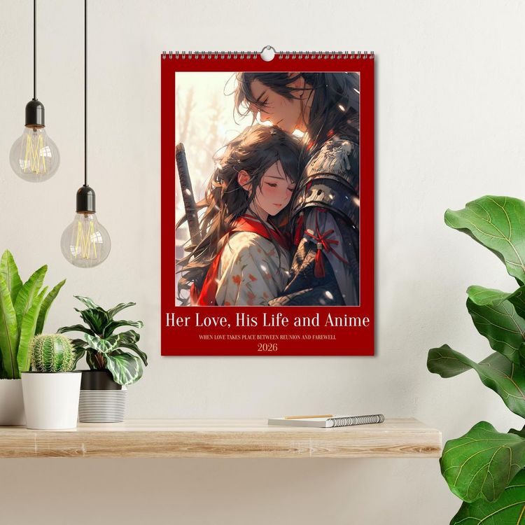 Produktbild: Her Love, His Life and Anime (Wall Calendar 2026 DIN A3 portrait), CALVENDO 12 Month Wall Calendar