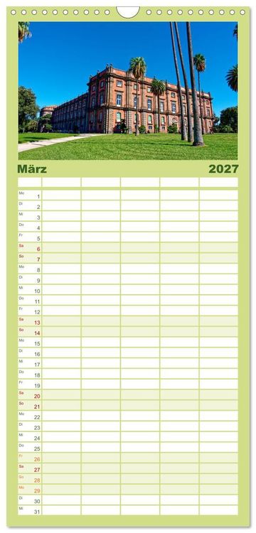 Produktbild: Familienplaner 2027 - Historisches am Golf von Neapel mit 5 Spalten (Wandkalender, 21 x 45 cm) CALVENDO