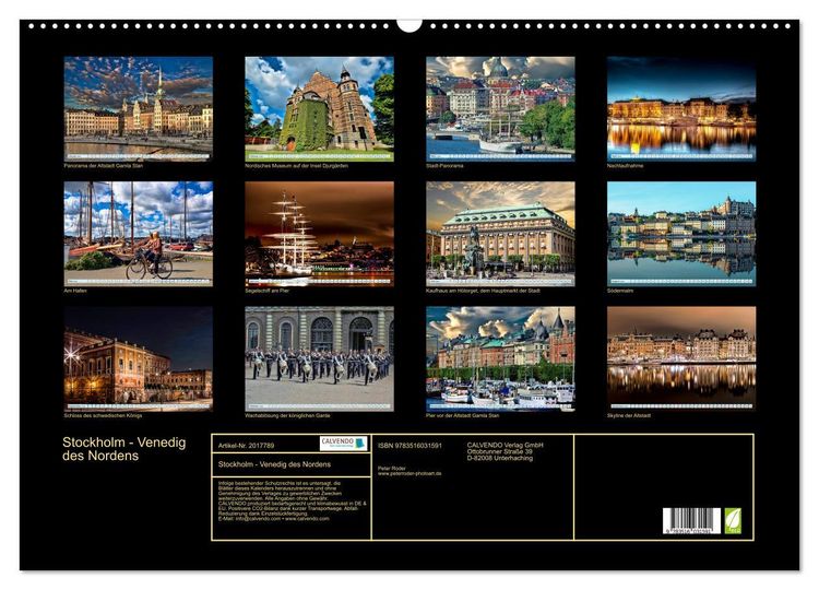 Produktbild: Stockholm - Venedig des Nordens (Wandkalender 2026 DIN A2 quer), CALVENDO Monatskalender