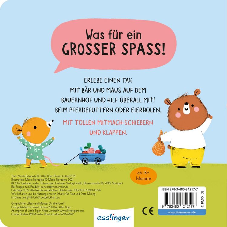 Produktbild: B&auml;r & Maus: Helfen auf dem Bauernhof