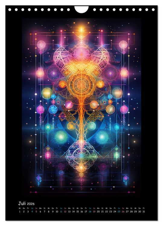 Produktbild: Fractale Mandalas (Wandkalender 2026 DIN A4 hoch), CALVENDO Monatskalender