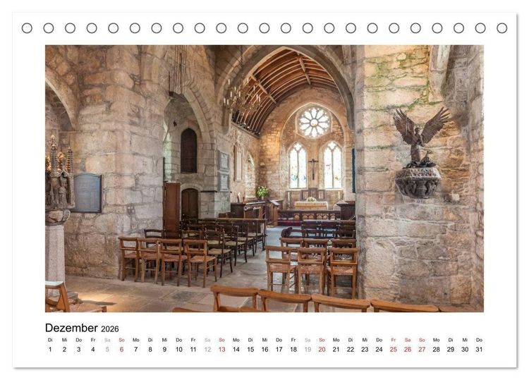Produktbild: Cornwall - Land zwischen den Meeren (Tischkalender 2026 DIN A5 quer), CALVENDO Monatskalender