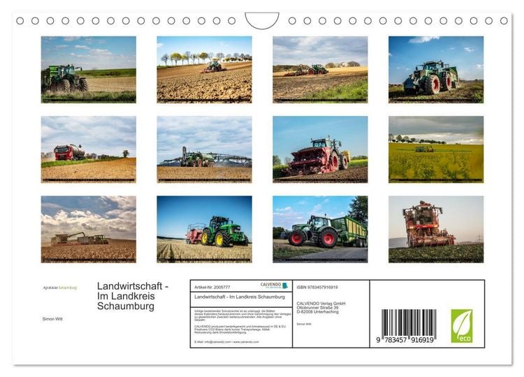 Produktbild: Landwirtschaft - Im Landkreis Schaumburg (Wandkalender 2026 DIN A4 quer), CALVENDO Monatskalender