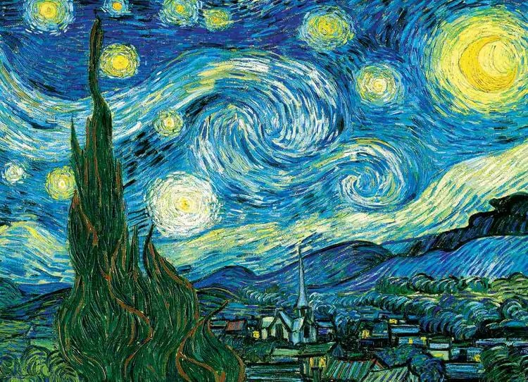 Produktbild: Starry Night by Vincent Van Gogh 100-Piece Puzzle