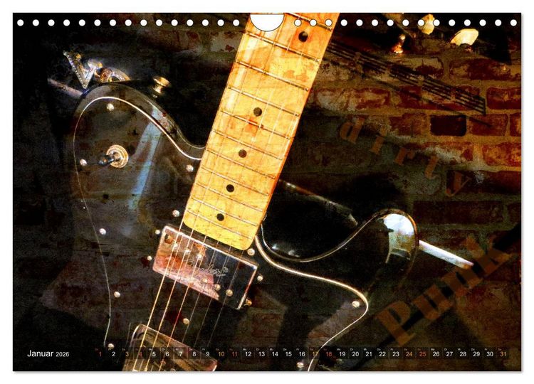 Produktbild: Gitarren - Grunge Style (Wandkalender 2026 DIN A4 quer), CALVENDO Monatskalender