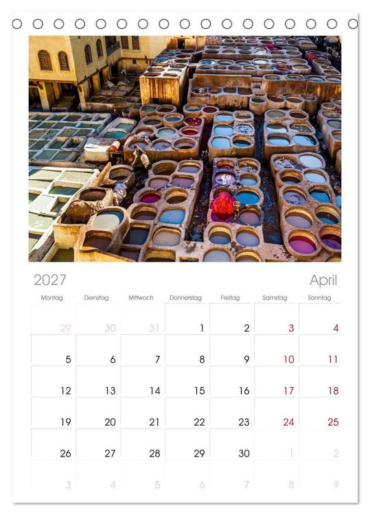 Produktbild: Tischplaner 2027 - F&egrave;s - Marokko wie im Mittelalter (A5 Tischkalender zum Aufstellen) CALVENDO
