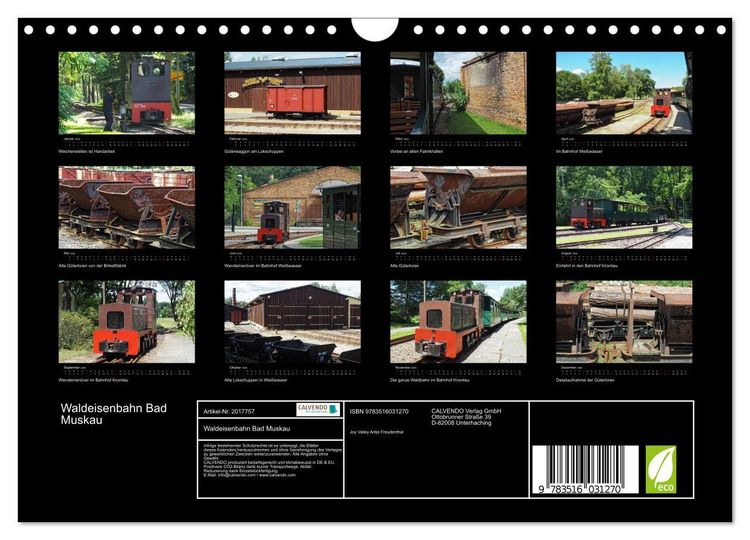 Produktbild: Waldeisenbahn Bad Muskau (Wandkalender 2026 DIN A4 quer), CALVENDO Monatskalender