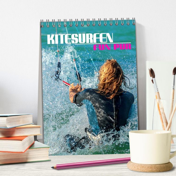 Produktbild: Kitesurfen - Fun pur (Tischkalender 2026 DIN A5 hoch), CALVENDO Monatskalender