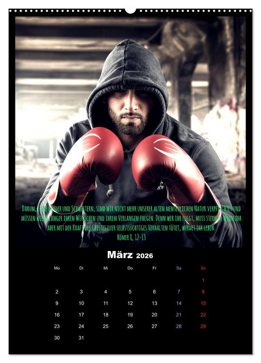 Produktbild: Der Bibelkalender - mit Gottes Wort durchs Jahr (hochwertiger Premium Wandkalender 2026 DIN A2 hoch), Kunstdruck in Hochglanz