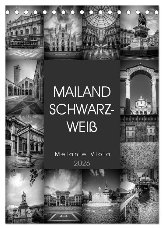 Produktbild: MAILAND SCHWARZWEI&szlig; (Tischkalender 2026 DIN A5 hoch), CALVENDO Monatskalender