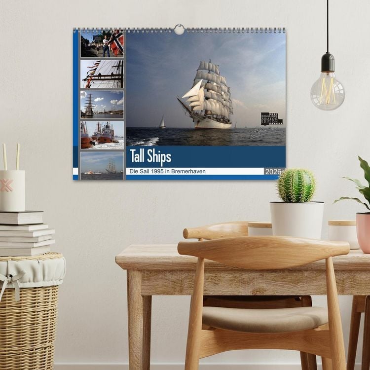 Produktbild: Analoge Fotografie Tall Ships Sail 1995 Bremerhaven (Wandkalender 2026 DIN A3 quer), CALVENDO Monatskalender