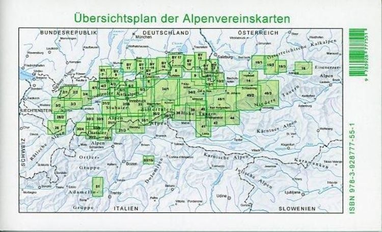 Produktbild: DAV Alpenvereinskarte 34/1 Kitzb&uuml;heler Alpen West 1 : 50 000 Wegmarkierungen