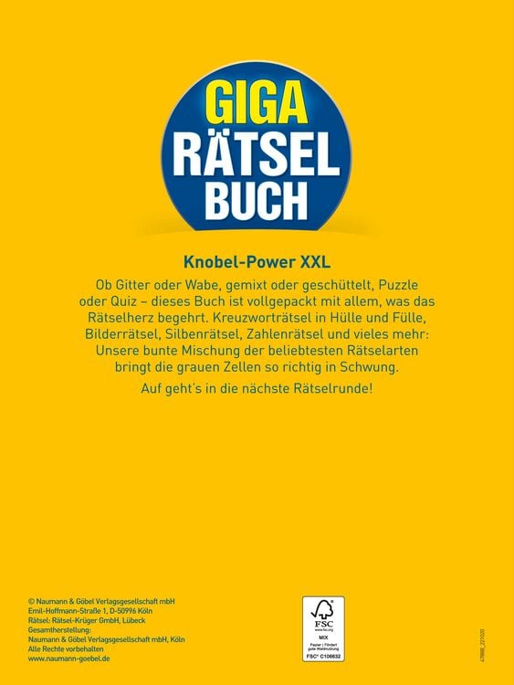 Produktbild: Giga-R&auml;tselbuch 1