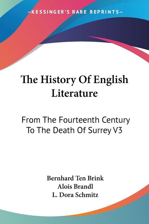 Produktbild: Brink, B: History Of English Literature