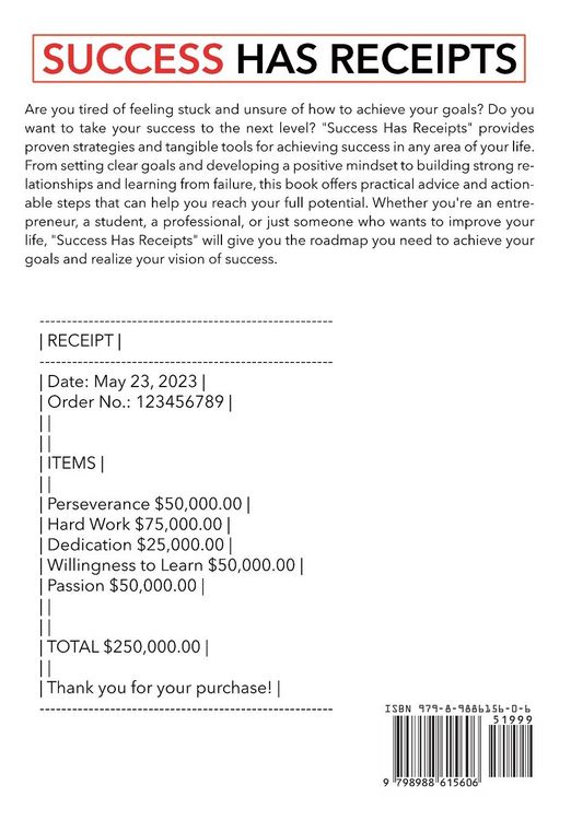 Produktbild: Success Has Receipts