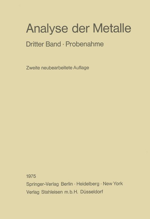 Produktbild: Analyse der Metalle