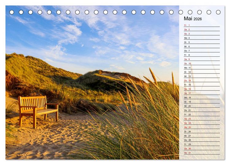 Produktbild: Sylt - Magie der Abendstunden (Tischkalender 2026 DIN A5 quer), CALVENDO Monatskalender