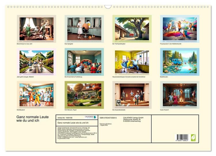 Produktbild: Ganz normale Leute wie du und ich (Wandkalender 2026 DIN A2 quer), CALVENDO Monatskalender