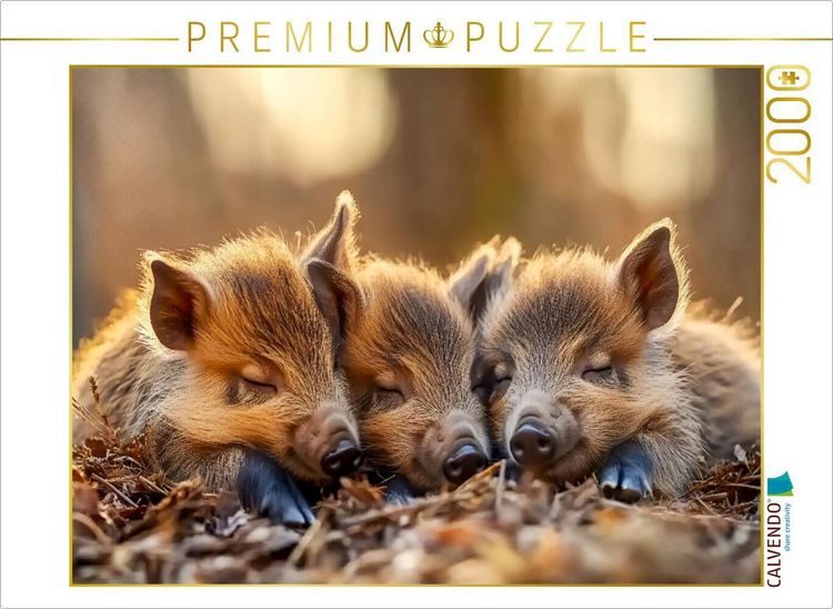 Produktbild: CALVENDO Puzzle Wildschweine | 2000 Teile Lege-Gr&ouml;&szlig;e 90x67cm Foto-Puzzle f&uuml;r gl&uuml;ckliche Stunden