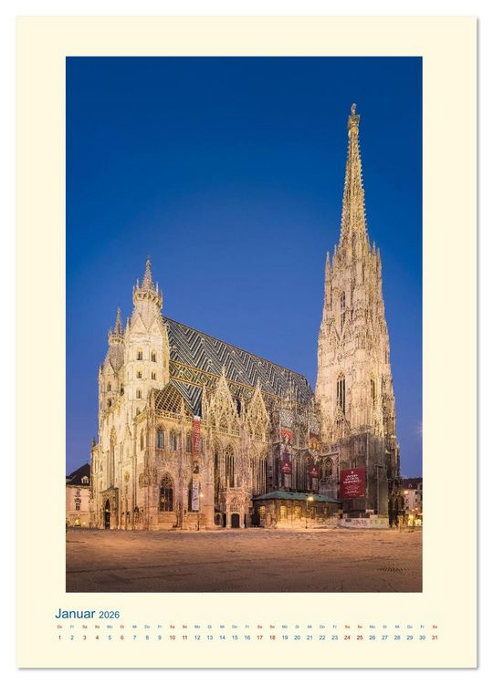 Produktbild: Meine sch&ouml;ne Stadt - ein Spaziergang durch Wien (Wandkalender 2026 DIN A2 hoch), CALVENDO Monatskalender