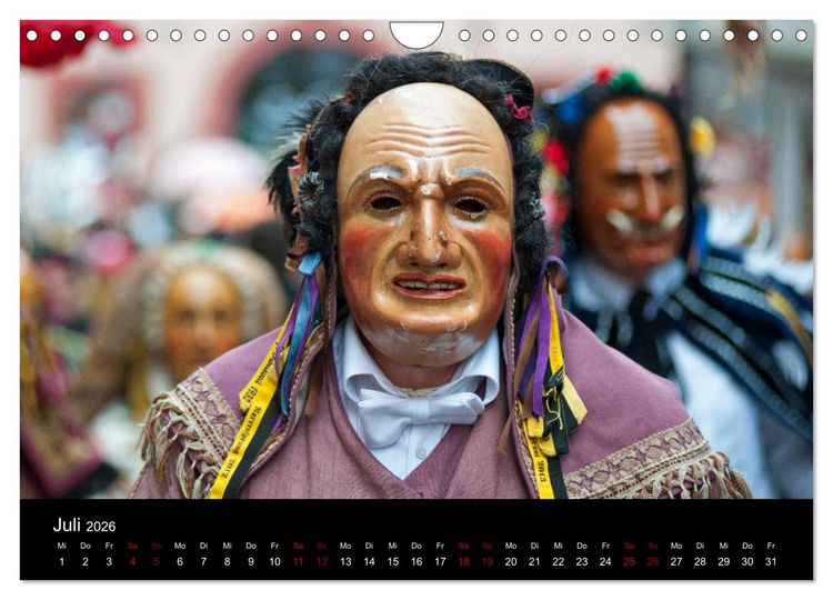 Produktbild: Die Rottweiler Fastnacht (Wandkalender 2026 DIN A4 quer), CALVENDO Monatskalender