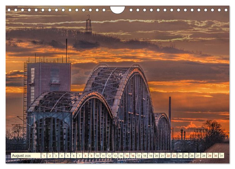 Produktbild: Duisburg - Br&uuml;cken &uuml;ber Br&uuml;cken (Wandkalender 2026 DIN A4 quer), CALVENDO Monatskalender