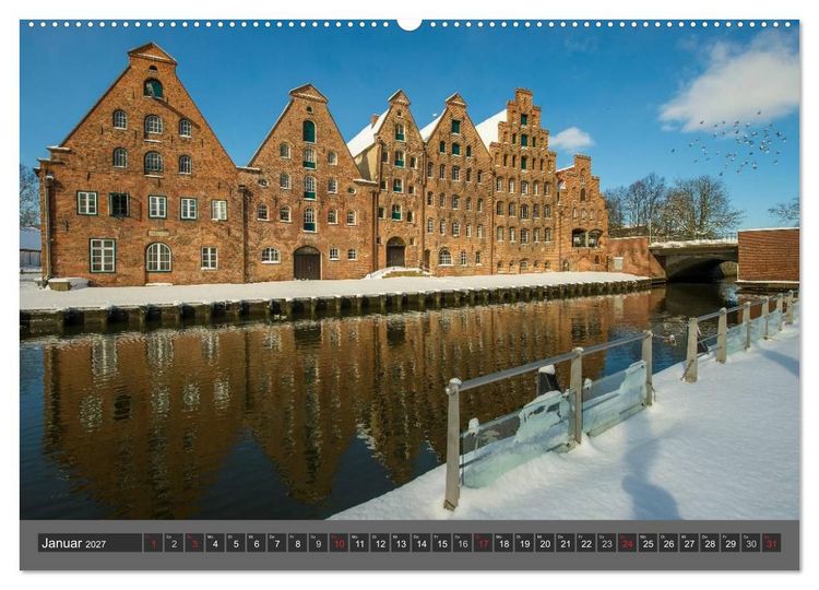 Produktbild: Die Hansestadt L&uuml;beck (hochwertiger Premium Wandkalender 2027 DIN A2 quer), Kunstdruck in Hochglanz