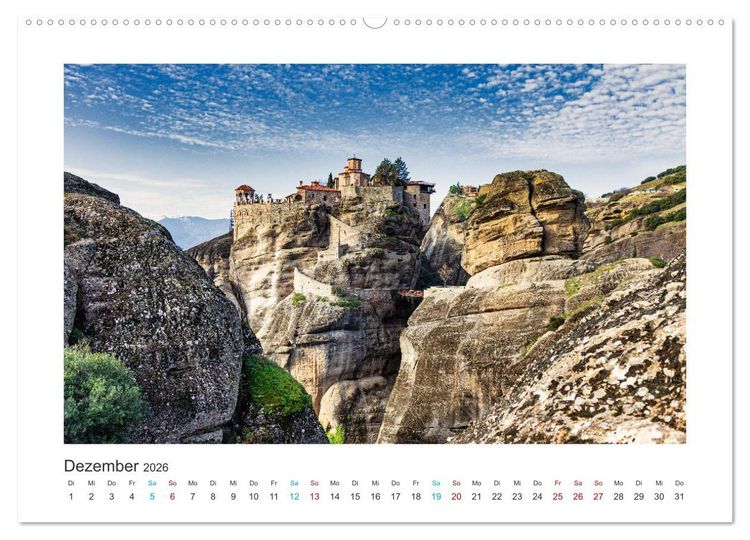 Produktbild: Meteora - Dem Himmel so nah (Wandkalender 2026 DIN A2 quer), CALVENDO Monatskalender