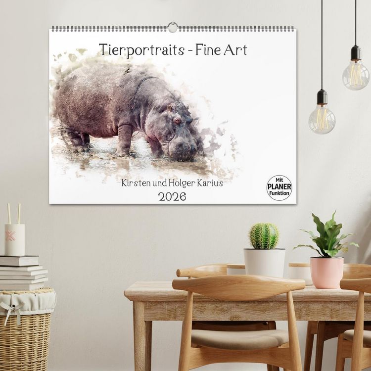 Produktbild: Tierportraits - Fine Art (Wandkalender 2026 DIN A2 quer), CALVENDO Monatskalender