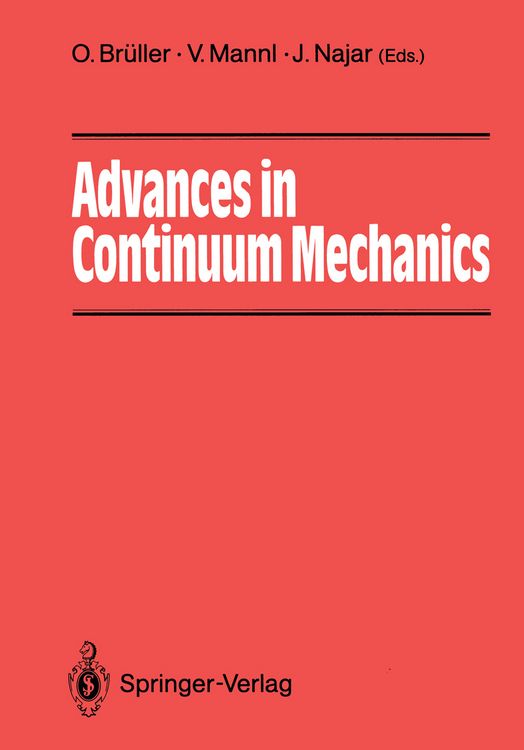 Produktbild: Advances in Continuum Mechanics