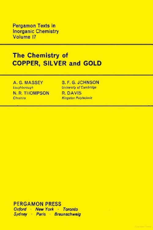 Produktbild: The Chemistry of Copper, Silver and Gold