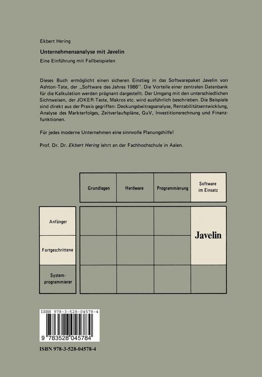 Produktbild: Unternehmensanalyse mit Javelin