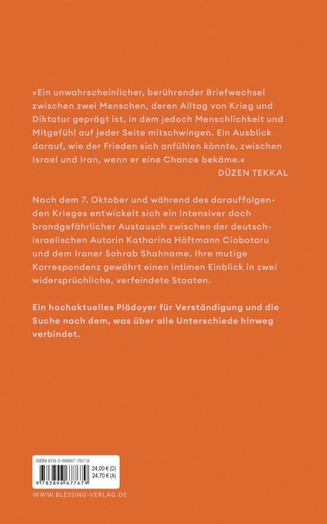 Produktbild: &Uuml;ber den Hass hinweg. Briefe zwischen Tel Aviv und Teheran