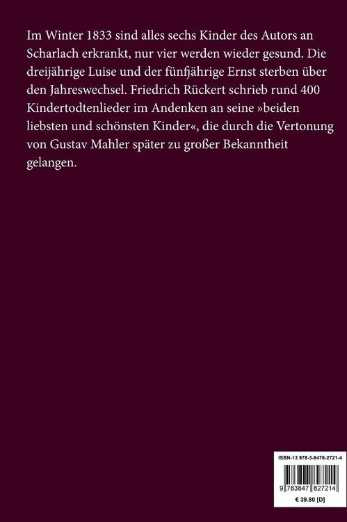 Produktbild: Kindertodtenlieder (Gro&szlig;druck)