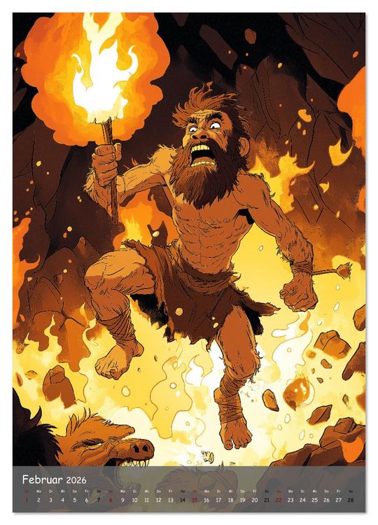 Produktbild: Der Neandertaler - Das vergessene Volk (hochwertiger Premium Wandkalender 2026 DIN A2 hoch), Kunstdruck in Hochglanz