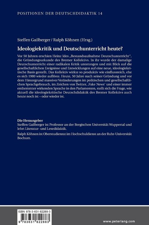 Produktbild: Ideologiekritik und Deutschunterricht heute?