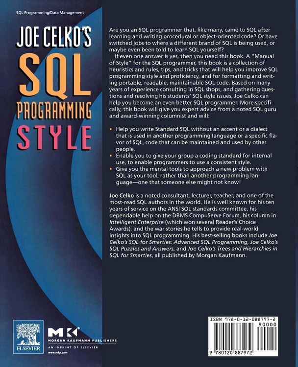 Produktbild: Joe Celko's SQL Programming Style