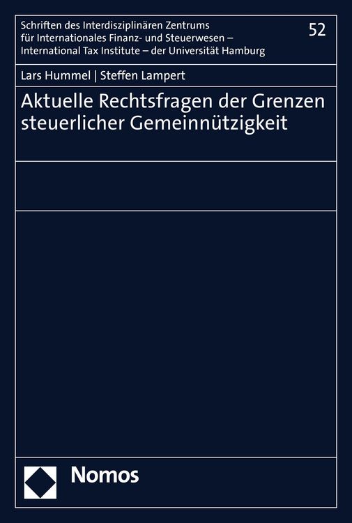 Produktbild: Aktuelle Rechtsfragen der Grenzen steuerlicher Gemeinn&uuml;tzigkeit