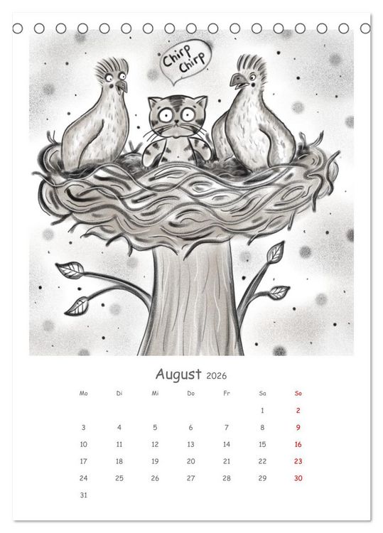 Produktbild: LEOPOLD DER DRITTE - Ein unglaublich liebenswerter Kater (Tischkalender 2026 DIN A5 hoch), CALVENDO Monatskalender